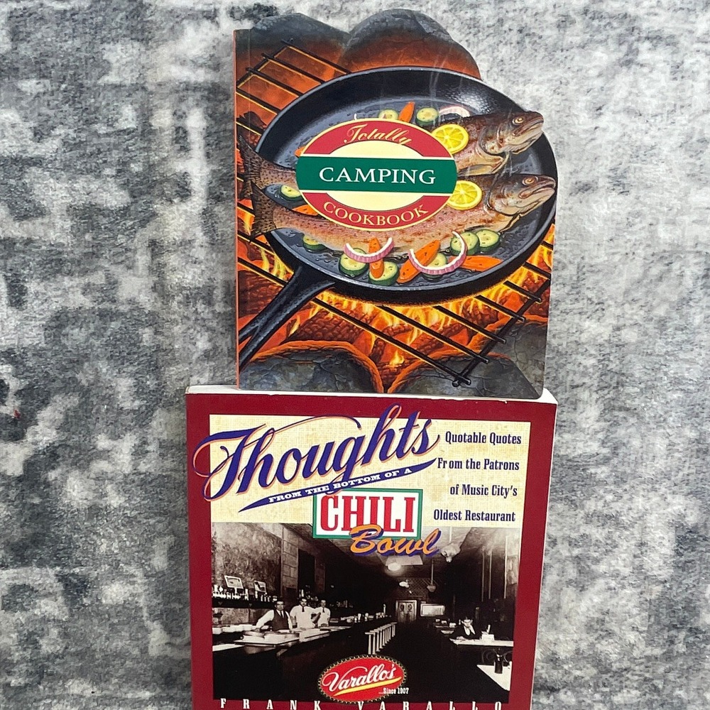 Totally Camping‎ Cookbook & Varallo's Chili Bowl Quotes 2 Book Lot Nashville
